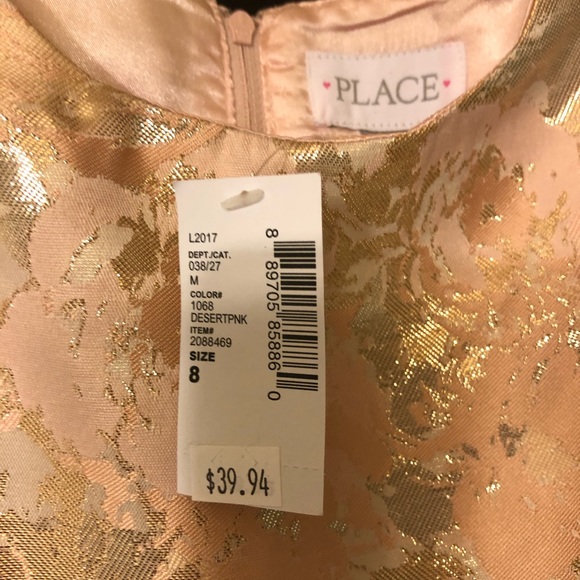 Girl dress gold and  pink - Picture 2 of 5